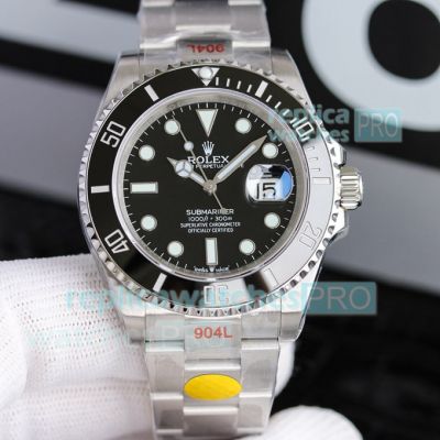 (V11) New Noob Rolex Submariner Date 41MM Black Dial Black Ceramic Bezel Replica Watch